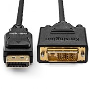 CABLU video KENSINGTON, DisplayPort 1.2 (T) la DVI-D DL (T), 1.8m, negru, 