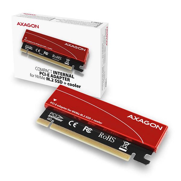 Adaptor Intern AXAGON PCEM2-S, PCI-E 3.0 16x - M.2, SSD NVMe, Suport SSD pana la 80 mm, low profile, Radiator Inclus_4