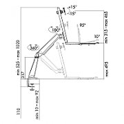 SUPORT de birou LOGILINK, pt 1 TV/monitor plat, diag. max 32 inch, rotatie, inclinare, pivotare, max 8 kg, 