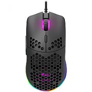 CANYON,Gaming Mouse with 7 programmable buttons, Pixart 3519 optical sensor, 4 levels of DPI and up to 4200, 5 million times key life, 1.65m Ultraweave cable, UPE feet and colorful RGB lights, Black, size:128.5x67x37.5mm, 105g_1