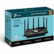 TP-LINK AX5400 Dual-Band Gigabit WI-FI6 Router, Standards: IEEE 802.11ax/ac/n/a 5 GHz, IEEE 802.11ax/n/b/g 2.4 GHz, 5 GHz: 4804 Mbps (802.11ax), 2.4 GHz: 574 Mbps (802.11ax), 6× Fixed High-Performance Antennas, 4×4 MU-MIMO, 1.5 GHz Triple-Core CPU, 1× Gigabit WAN Port, 4× Gigabit LAN Ports._5