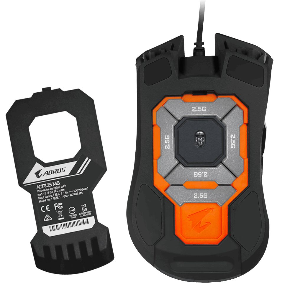 GIG GM-AORUS M5 Gigabyte Gaming Mouse AORUS M5, Black_6