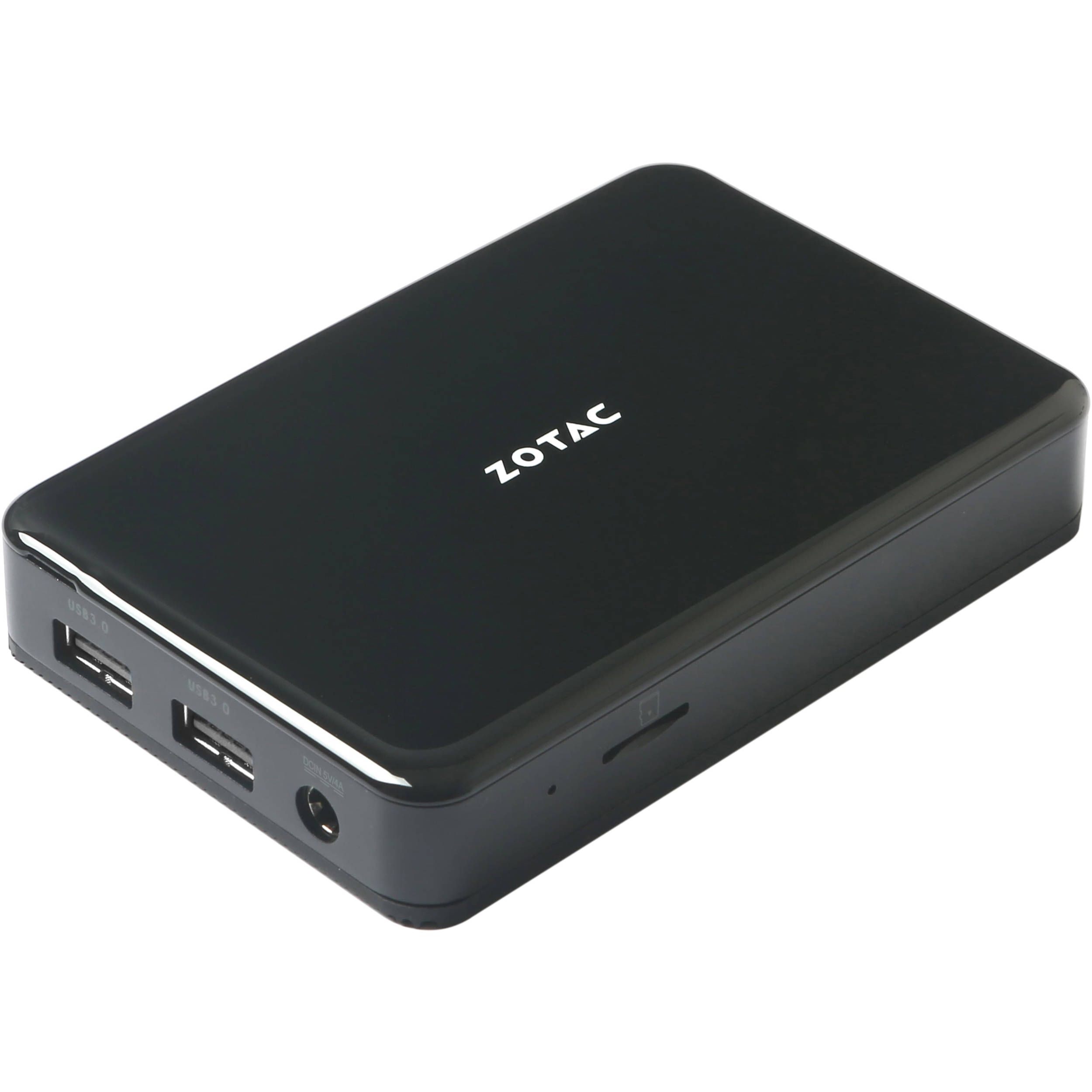 Desktop PC Zotac ZBOX pico Mini PC Intel Celeron N4100, 4C / 4T, 1.1 GHz base, 2.4 GHz turbo, 4 MB cache, 6 W, 4 GB, 64 GB EMMC, Intel UHD Graphics 600, Fara unitate optica, Adaptor extern, Microsoft Windows 10 Pro, Negru_2