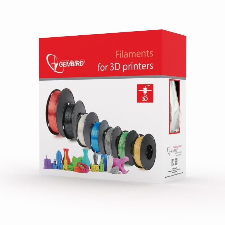 FILAMENT GEMBIRD pt. imprimanta 3d, PLA, 1.75mm diamentru, 1Kg / bobina, aprox. 330m, topire 190-220 grC, transparent, 