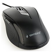 MOUSE GEMBIRD, PC sau NB, cu fir, USB, optic, 1600 dpi, butoane/scroll 6/1, , negru, 