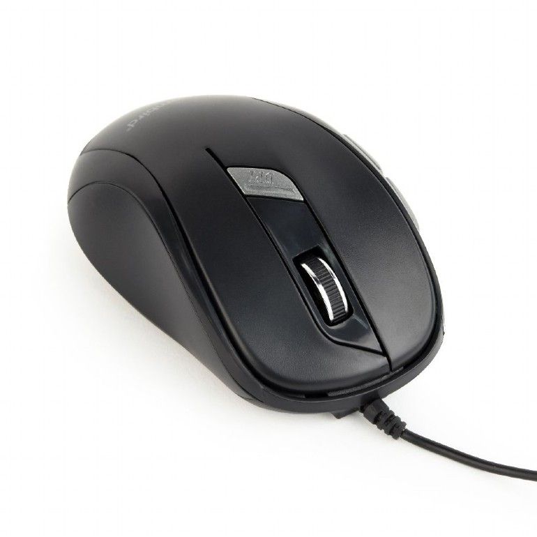 MOUSE GEMBIRD, PC sau NB, cu fir, USB, optic, 1600 dpi, butoane/scroll 6/1, , negru, 