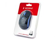 MOUSE GEMBIRD, PC sau NB, wireless, 2.4GHz, optic, 1600 dpi, butoane/scroll 4/1, , negru / albastru, 