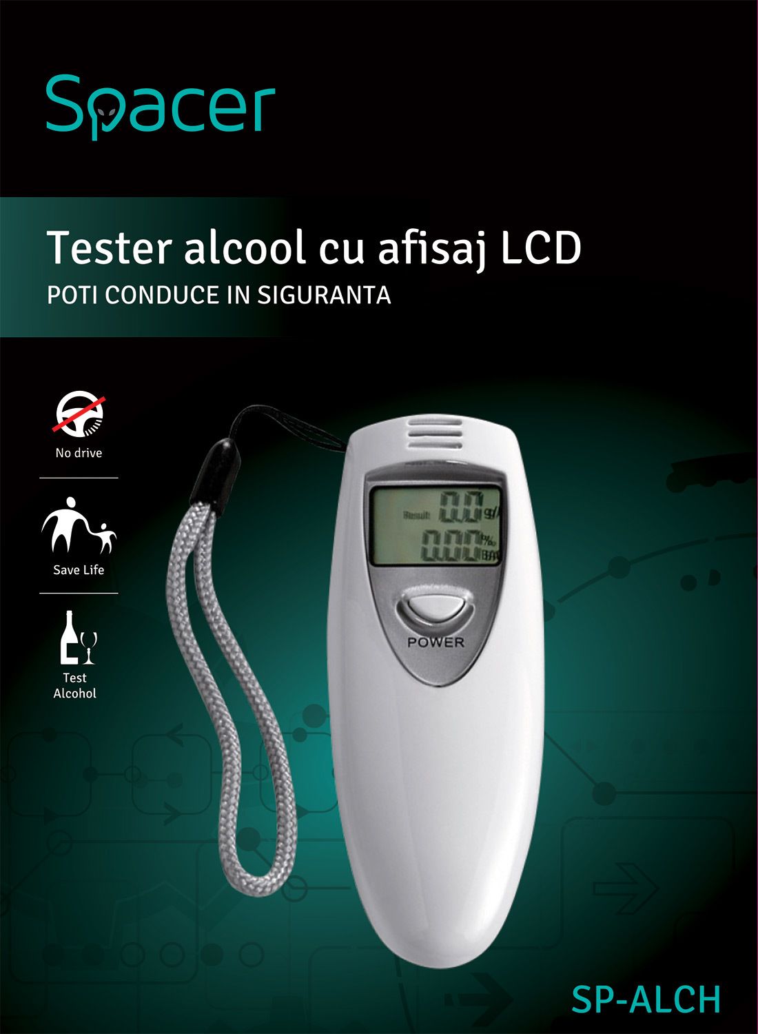 ALCOOL TESTER SPACER, LED Breath, 