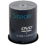 DVD-R SPACER  4.7GB, 120min, viteza 16x, 100 buc, spindle, 