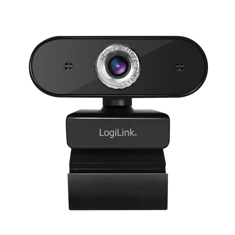 CAMERA WEB LOGILINK senzor. 1080p Full-HD cu rezolutie video 1920x1080; inclinare 30grade, rotatie 180grade, microfon, cablu 1.45m, 