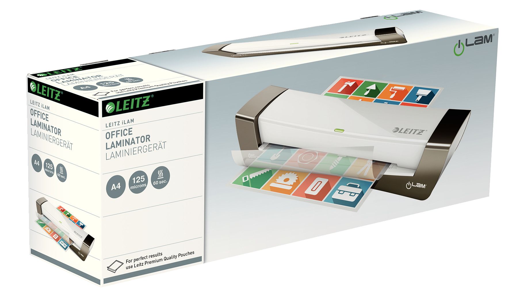 Laminator Leitz iLAM A3 Office, argintiu, 