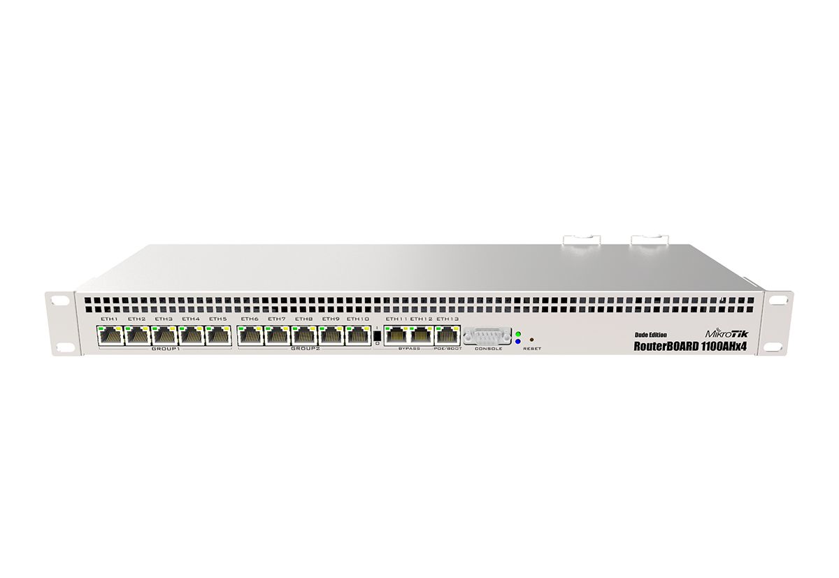 MIKROTIK RB1100AHx4 Dude Edition Router 13x RJ45 1000Mb/s 1x microSD 2x SATA 2x M.2 60GB drive included_2