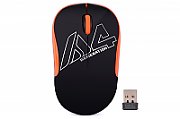 MOUSE A4tech, PC sau NB, wireless, 2.4GHz, optic, 1000 dpi, butoane/scroll 3/1, , negru / portocaliu, 