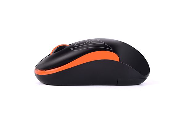 MOUSE A4tech, PC sau NB, wireless, 2.4GHz, optic, 1000 dpi, butoane/scroll 3/1, , negru / portocaliu, 