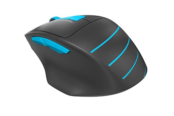 MOUSE A4tech, gaming, wireless, 2.4GHz, optic, 2000 dpi, butoane/scroll 6/1, buton selectare viteza, negru / albastru, 