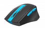 MOUSE A4tech, gaming, wireless, 2.4GHz, optic, 2000 dpi, butoane/scroll 6/1, buton selectare viteza, negru / albastru, 