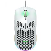 CANYON,Gaming Mouse with 7 programmable buttons, Pixart 3519 optical sensor, 4 levels of DPI and up to 4200, 5 million times key life, 1.65m Ultraweave cable, UPE feet and colorful RGB lights, White, size:128.5x67x37.5mm, 105g_1