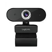 CAMERA WEB LOGILINK senzor. 1080p Full-HD cu rezolutie video 1920x1080; unghi vizualizare 100grade, pivotare 90grade, rotatie 180grade, microfon dual, cablu 1.6m, 