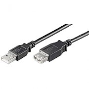 CABLU USB LOGILINK prelungitor, USB 2.0 (T) la USB 2.0 (M), 3m, negru, 