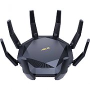 Router Wireless Asus RT-AX89X, 12-stream AX6000 Dual Band WiFi 6, MIMO and OFDMA, Network Standard: IEEE 802.11a, IEEE 802.11b, IEEE 802.11g, WiFi 4 (802.11n), WiFi 5 (802.11ac), WiFi 6 (802.11ax), IPv4, IPv6, External antenna x 8, Transmit/Receive: 2.4 GHz 4 x 4, 5 GHz 8 x 8, 2.2GHz quad-core_1