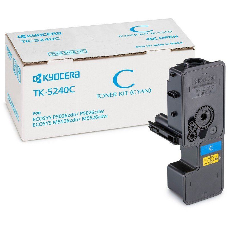 Toner Original Kyocera Cyan, TK-5240C, pentru M5526|5026, 3K, incl.TV 0.8 RON, 