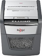 Distrugator automat documente Rexel OPTIMUM  45X ,  45 coli, P4, cross-cut (tip confeti), cos  20 litri, negru-gri, 