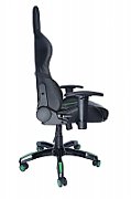 SCAUN GAMING SPACER imitatie piele, black & green, brate ajustabile, greutate max. 120kg, dimensiuni 69.5*77.5*126~132cm 