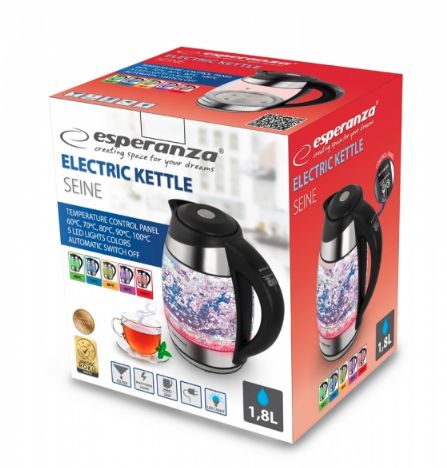 Esperanza EKK026 electric kettle 1.7 L Black,Transparent 2200 W_5