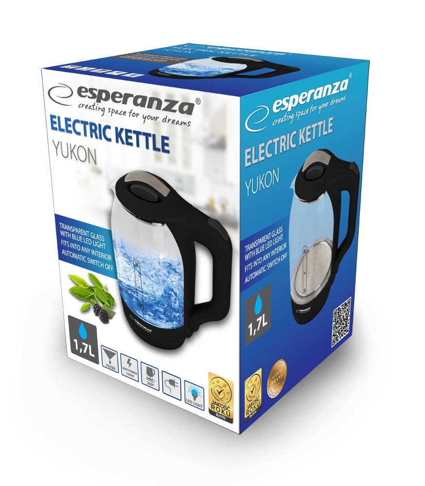 Esperanza EKK025K Electric kettle 1.7 L Black, Multicolor 1500 W_3