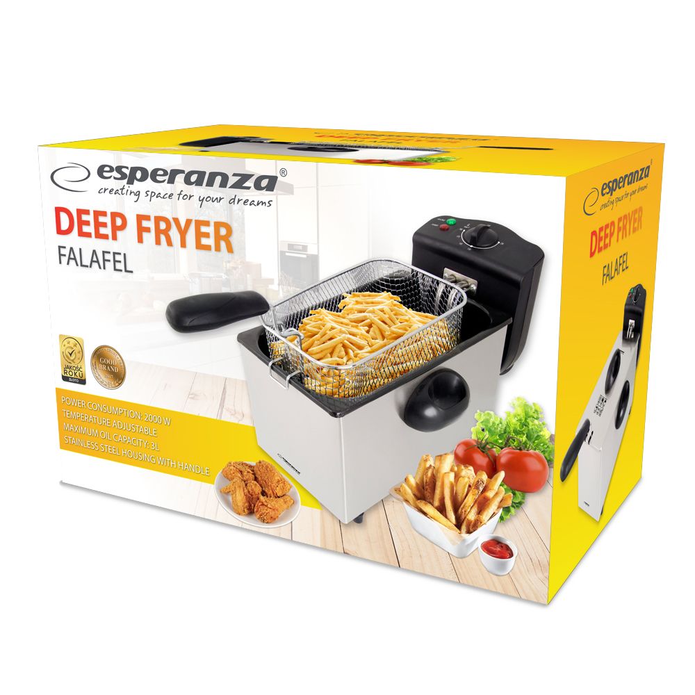 Esperanza EKG010 Deep Fryer 3 L, 2000W Inox_4