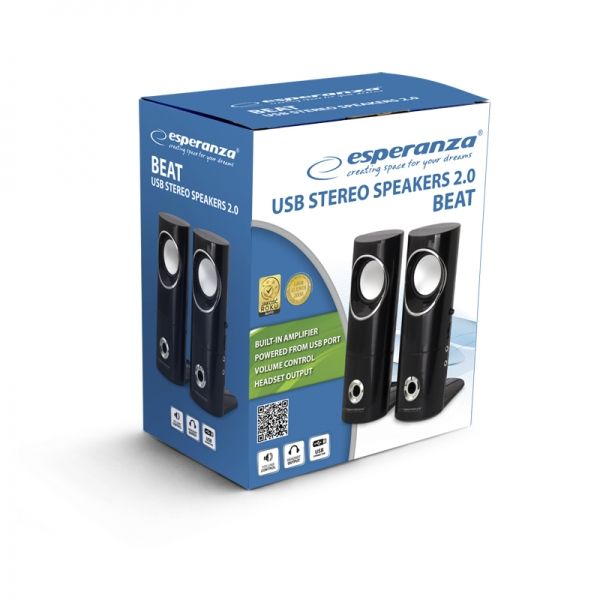 Esperanza 2.0 BEAT speaker set 2.0 channels 6 W Black_4