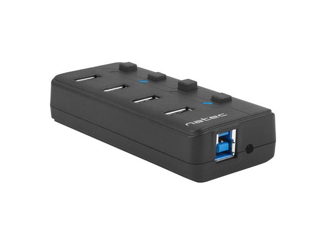 NATEC HUB USB 3.0 MANTIS 2 4-PORTS WITH SWITCH+POWER SUPPLY_5