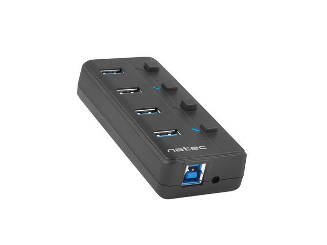 NATEC HUB USB 3.0 MANTIS 2 4-PORTS WITH SWITCH+POWER SUPPLY_8