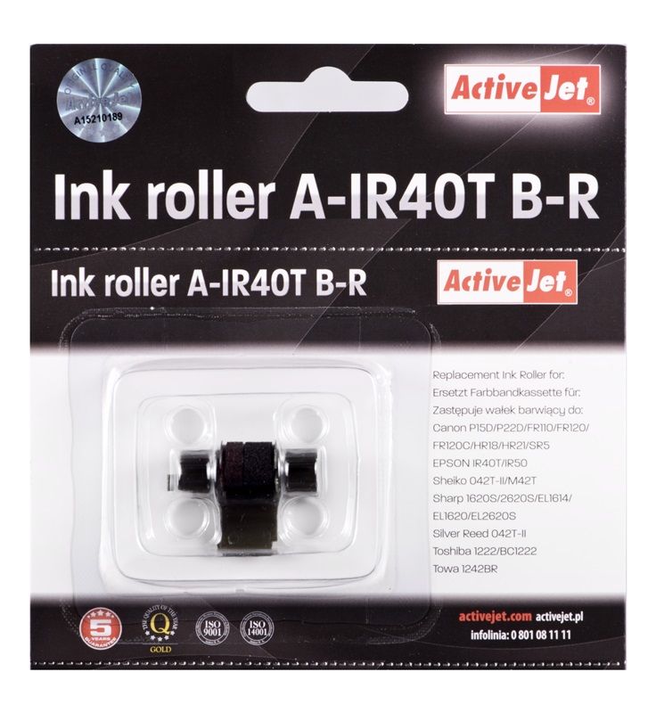 Activejet A-IR40T B-R set of ink rollers -R; IR40T replacement; Supreme; 5 pcs; black; red_2