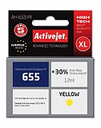 Activejet AH-655YR ink for HP printer; HP 655 CZ112AE replacement; Premium; 12 ml; yellow_1