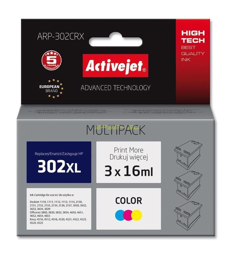 Activejet AH-302CRX ink for HP printer; HP 302XL F6U67AE replacement; Premium; 21 ml; color_2