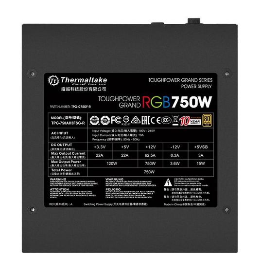 Thermaltake Toughpower Grand RGB power supply unit 750 W ATX Black_4