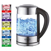 Adler AD 1247 NEW electric kettle 1.7 L Hazelnut,Stainless steel,Transparent 2200 W_5