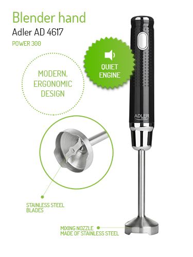 Adler AD 4617 blender Immersion blender Black,Silver 350 W_6