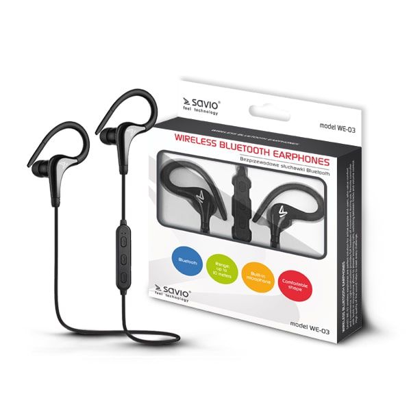 Savio WE-03 Wireless Bluetooth Earphones_3