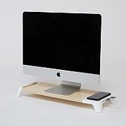 3-in-1 wooden monitor stand hub with fast wireless charging pad POUT EYES 8 white_4