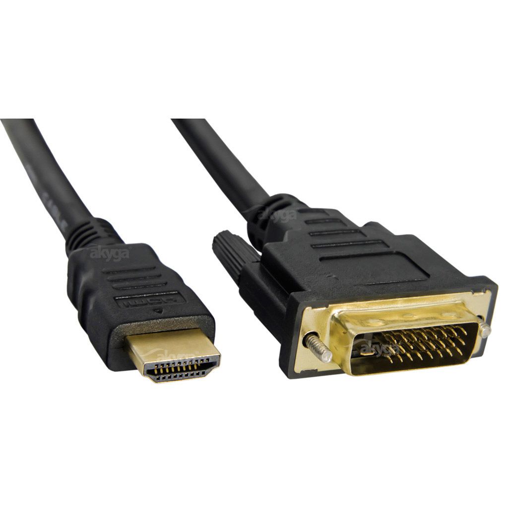 Akyga AK-AV-11 video cable adapter 1.8 m HDMI Type A (Standard) DVI-D Black_2