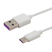 Savio USB – USB type C cable 5A, 1m CL-126 White_1