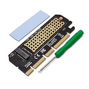 Expansion card, adapter M.2 NVMe M-Key PCI-E Savio AK-41_1