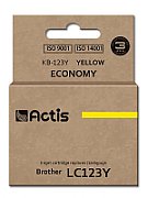 Actis KB-123Y ink for Brother printer; Brother LC123Y/LC121Y replacement; Standard; 10 ml; yellow_1