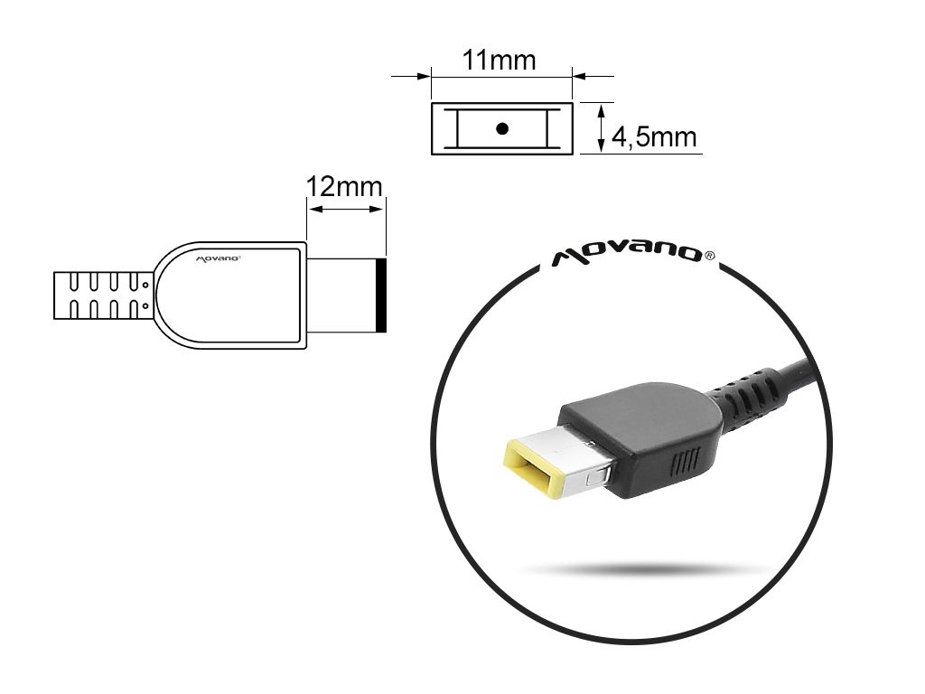 notebook charger mitsu 20v 2.25a (prostokątny 11.0x4.5 pin - Yoga) - lenovo_2