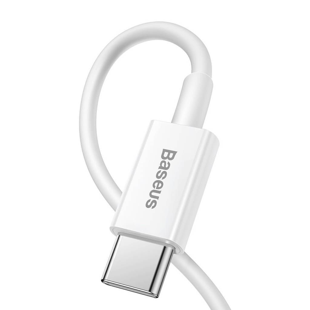 CABLU alimentare si date Baseus Superior, Fast Charging Data Cable pt. smartphone, USB Type-C la Lightning Iphone PD 20W, 0.25m, alb 