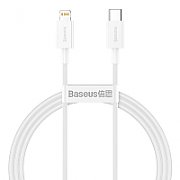 CABLU alimentare si date Baseus Superior, Fast Charging Data Cable pt. smartphone, USB Type-C la Lightning Iphone PD 20W, 1m, alb 