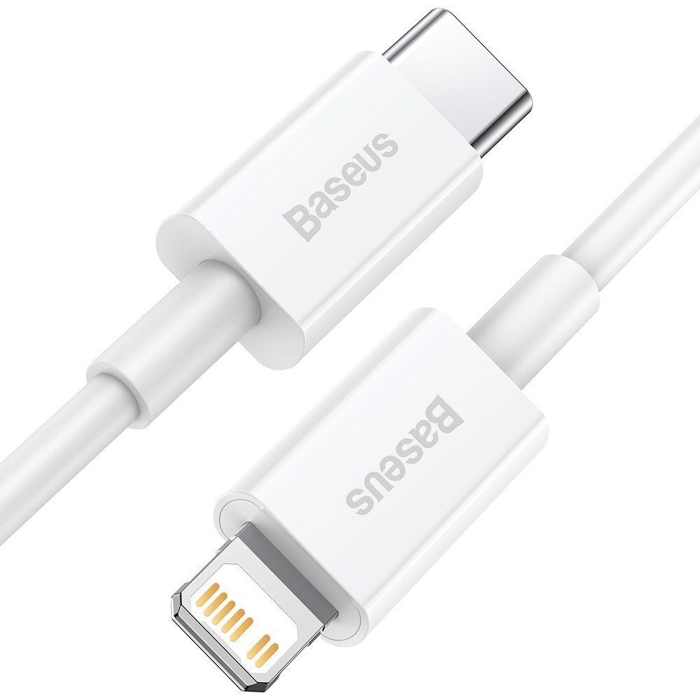 CABLU alimentare si date Baseus Superior, Fast Charging Data Cable pt. smartphone, USB Type-C la Lightning Iphone PD 20W, 1m, alb 