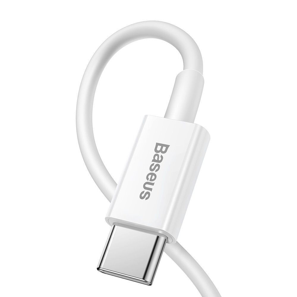 CABLU alimentare si date Baseus Superior, Fast Charging Data Cable pt. smartphone, USB Type-C la Lightning Iphone PD 20W, 1m, alb 